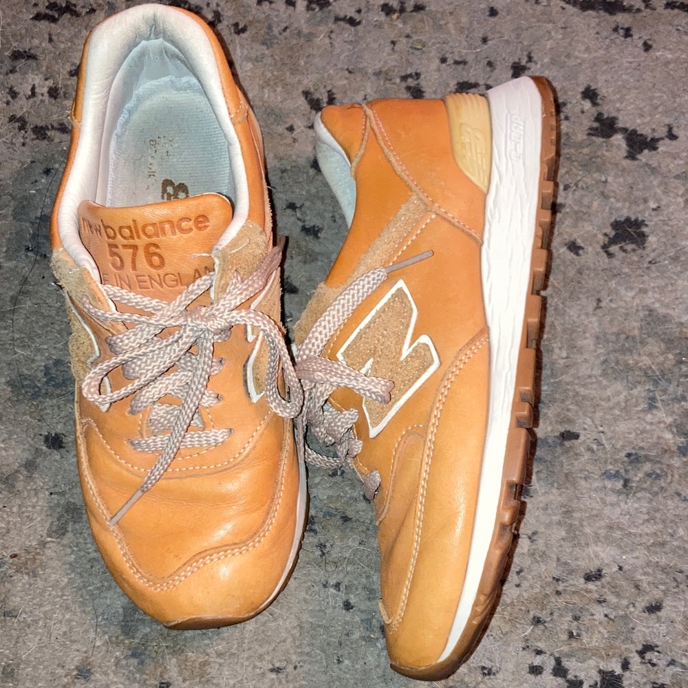 New Balance Horween Vegetable Tanned Leather Made in England size 5.5W  W576VT